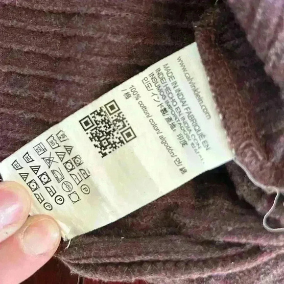 Calvin Klein Jeans Men's Quarter Zip Mock Neck Sweater Purple Size L - Picture 5 of 7